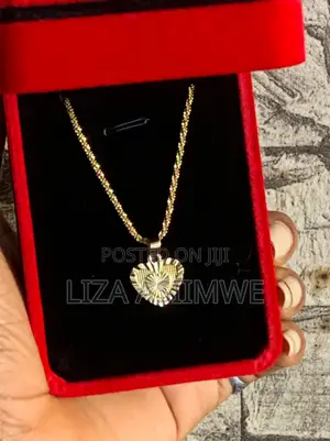Heart Pendant Necklace With a Unique Textured Design on the Surface