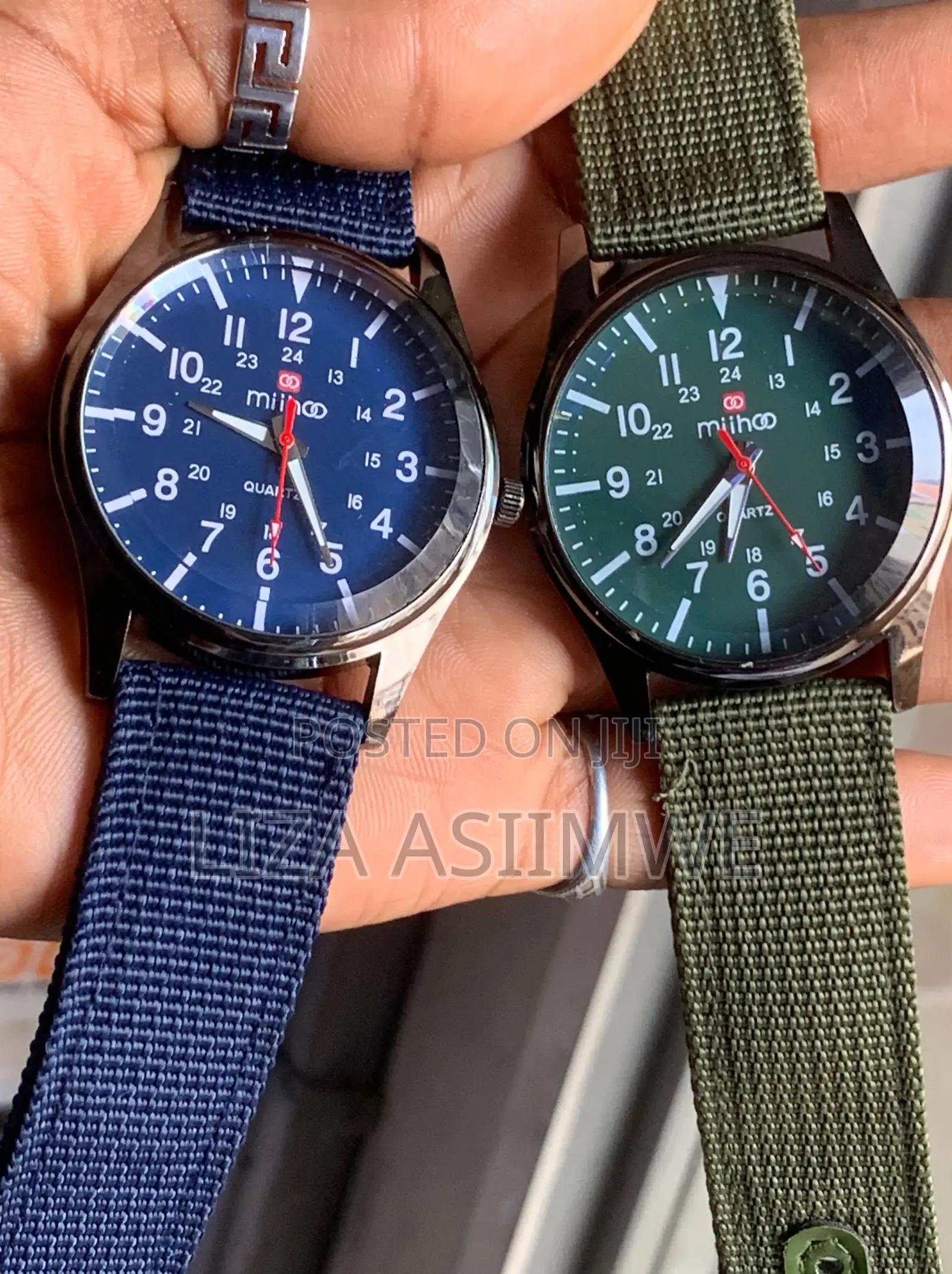 Mihoo Quartz Watches Featuring Canvas Bands in Various Colors.