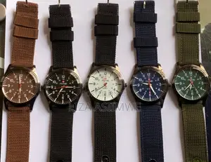 Mihoo Quartz Watches Featuring Canvas Bands in Various Colors.