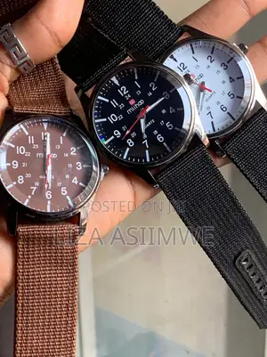 Mihoo Quartz Watches Featuring Canvas Bands in Various Colors.