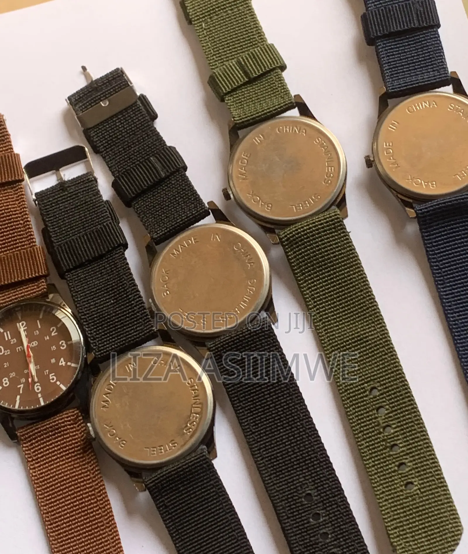 Mihoo Quartz Watches Featuring Canvas Bands in Various Colors.
