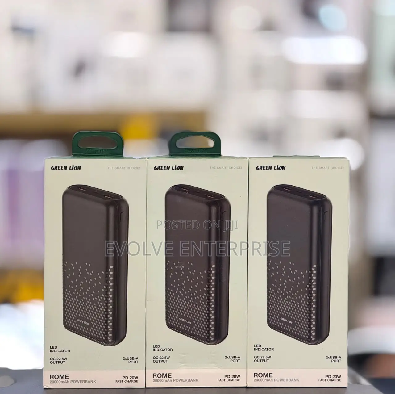 Green Lion Rome 20000mah Power Bank, Compact Lightweight Design
