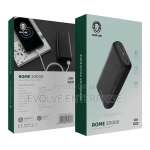 Green Lion Rome 20000mah Power Bank, Compact Lightweight Design