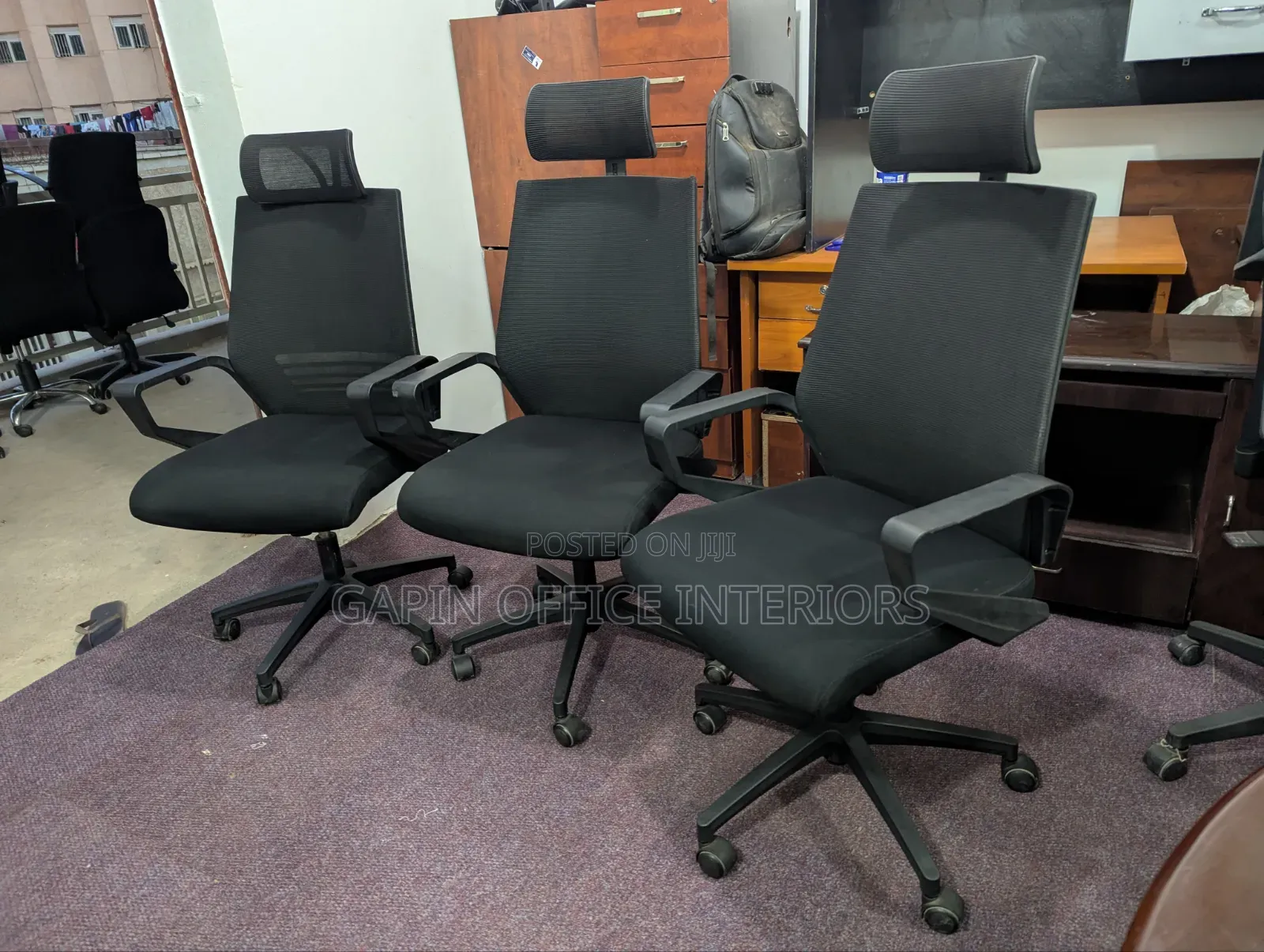 Headrest Mesh Back Office Furniture // Chairs, Price for Each Piece