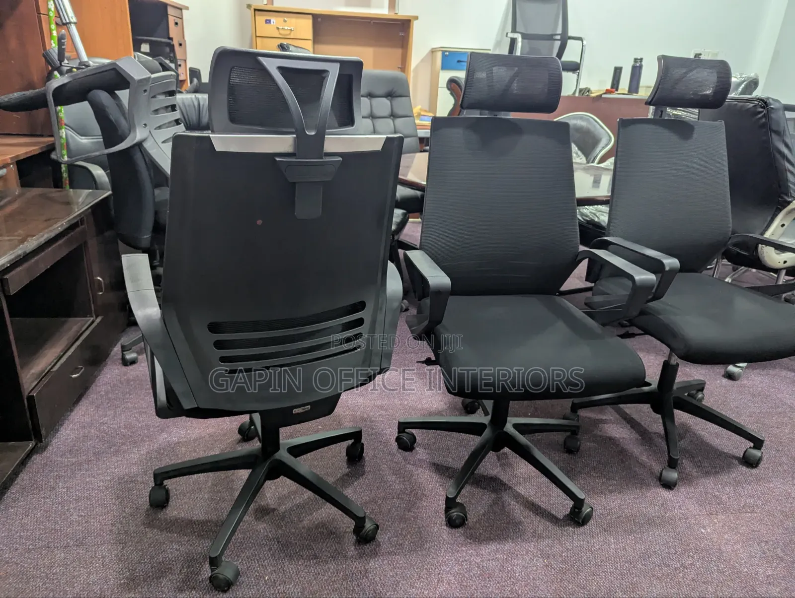 Headrest Mesh Back Office Furniture // Chairs, Price for Each Piece