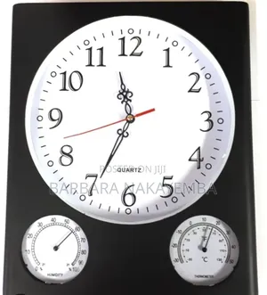 Quartz Clock With Thermometer and Barometer