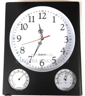 Quartz Clock With Thermometer and Barometer