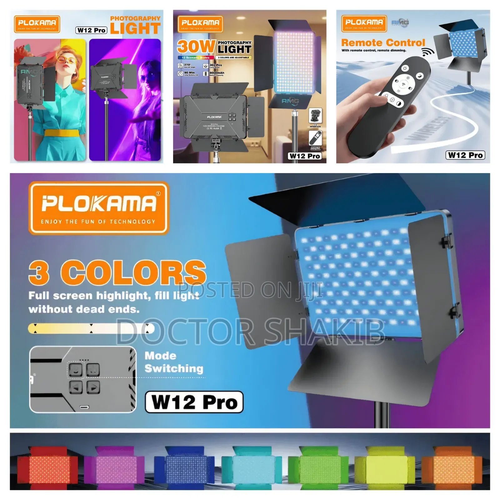 Plokama W12 Pro 30W RGB Photography Light