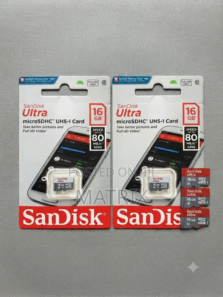 16gb Memorycard Sandisk Ultra Microsdxc