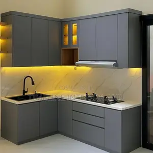 Gypsum Ceilings Kitchen Cabinets for Appartment Rooms.