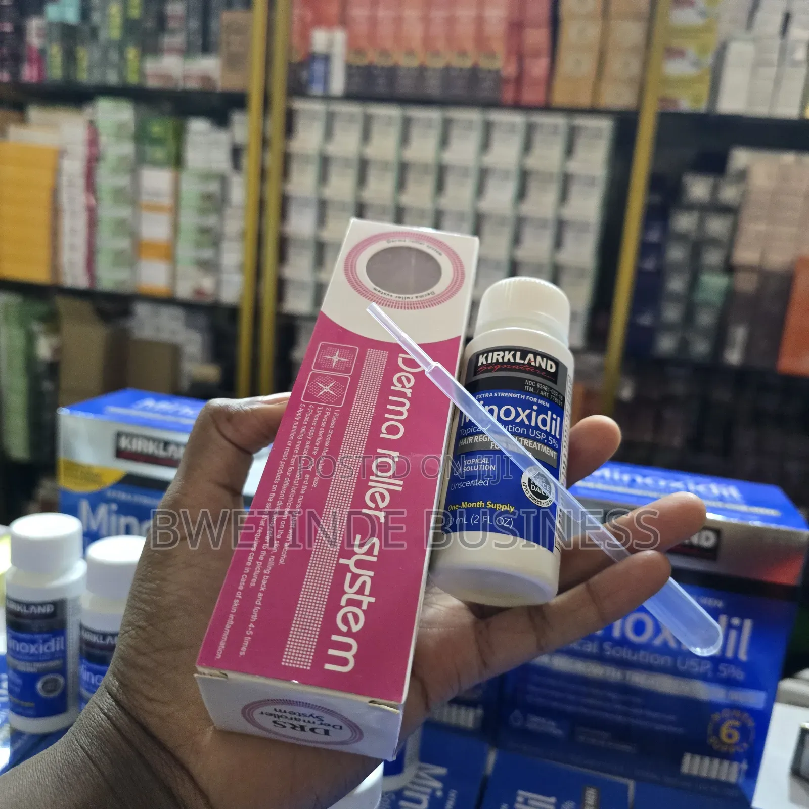 Minoxidil 5% + Derma Roller Hair Growth – Beard Scalp Regrowth Set