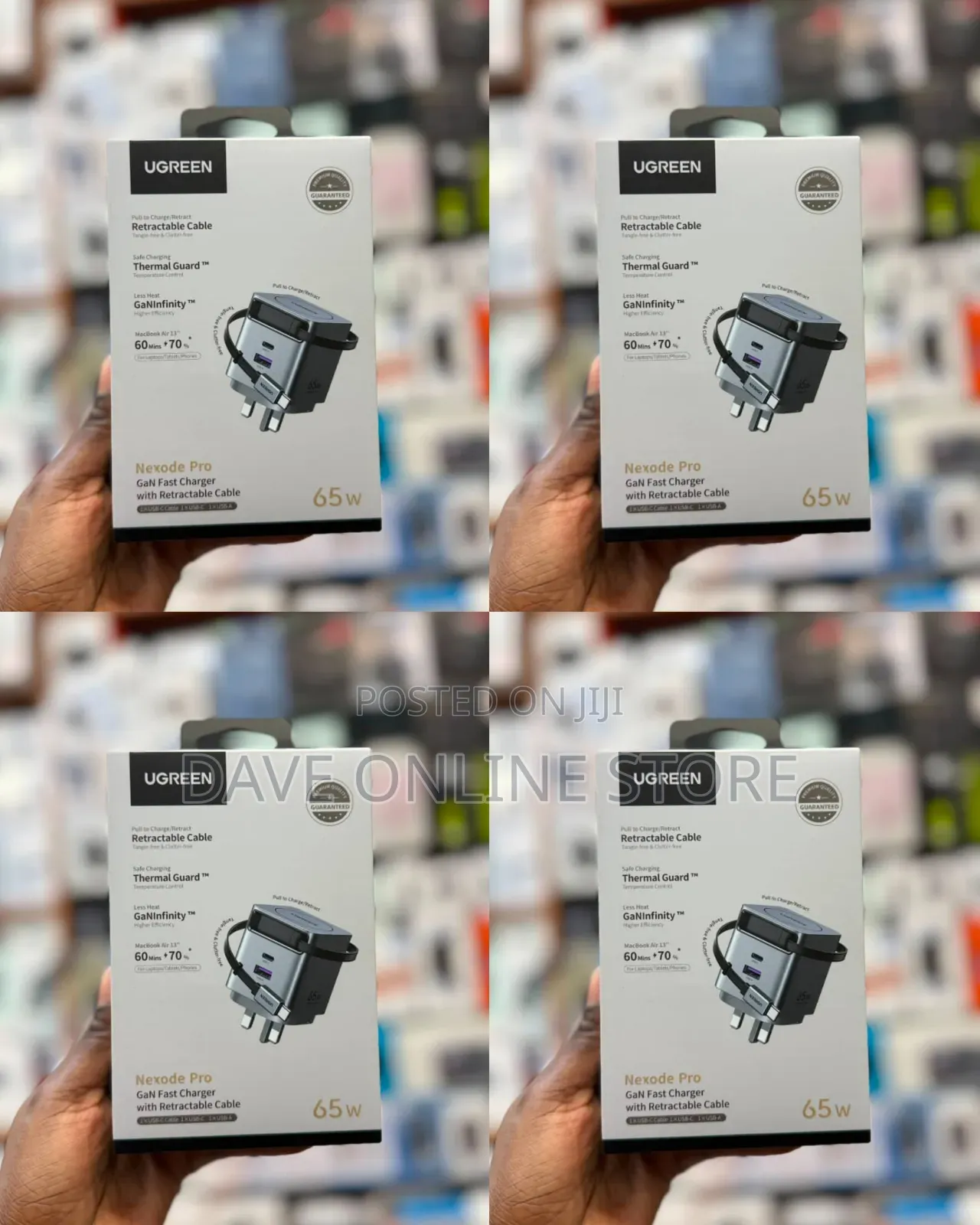 UGREEN Nexode Pro 65W GaN Pro Fast Charger With Retractable Cable