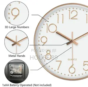 Foxtop Modern 12-Inch Wall Clock