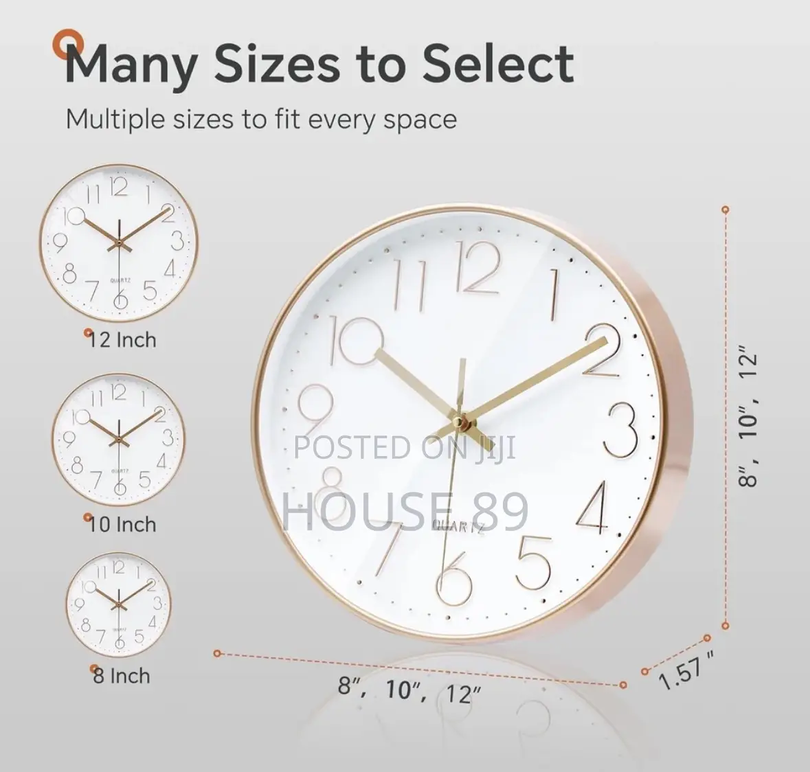 Foxtop Modern 12-Inch Wall Clock