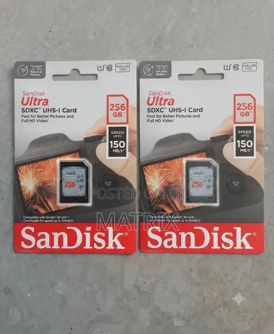 256gb Memory Card Sandisk SDXC Uhs Camera