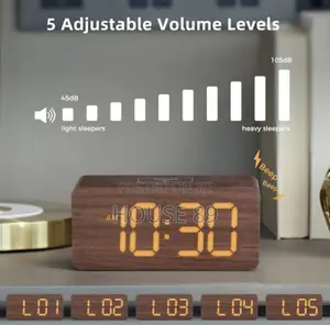 Unique Wooden Digital Alarm Clock