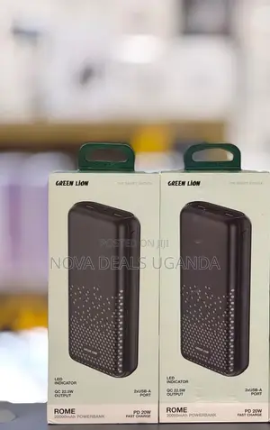 Green Lion Rome 20000mah Power Bank, 20W Power Delivery, Fast Charge
