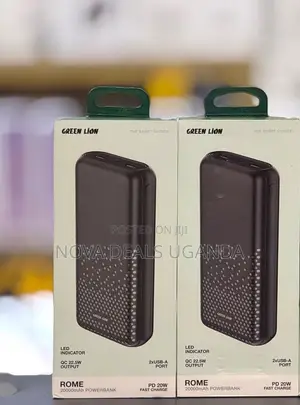 Green Lion Rome 20000mah Power Bank, 20W Power Delivery, Fast Charge