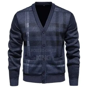 V-Neck Button-Down Knitwear Sweater/Jacket