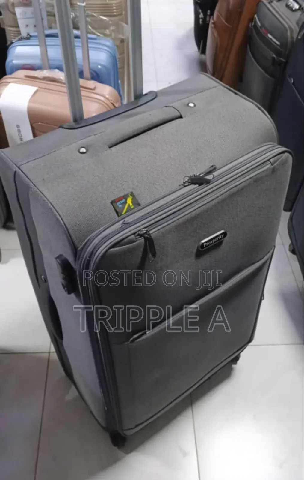 Prosperity Gray Softside Trolley Suitcase( Big)