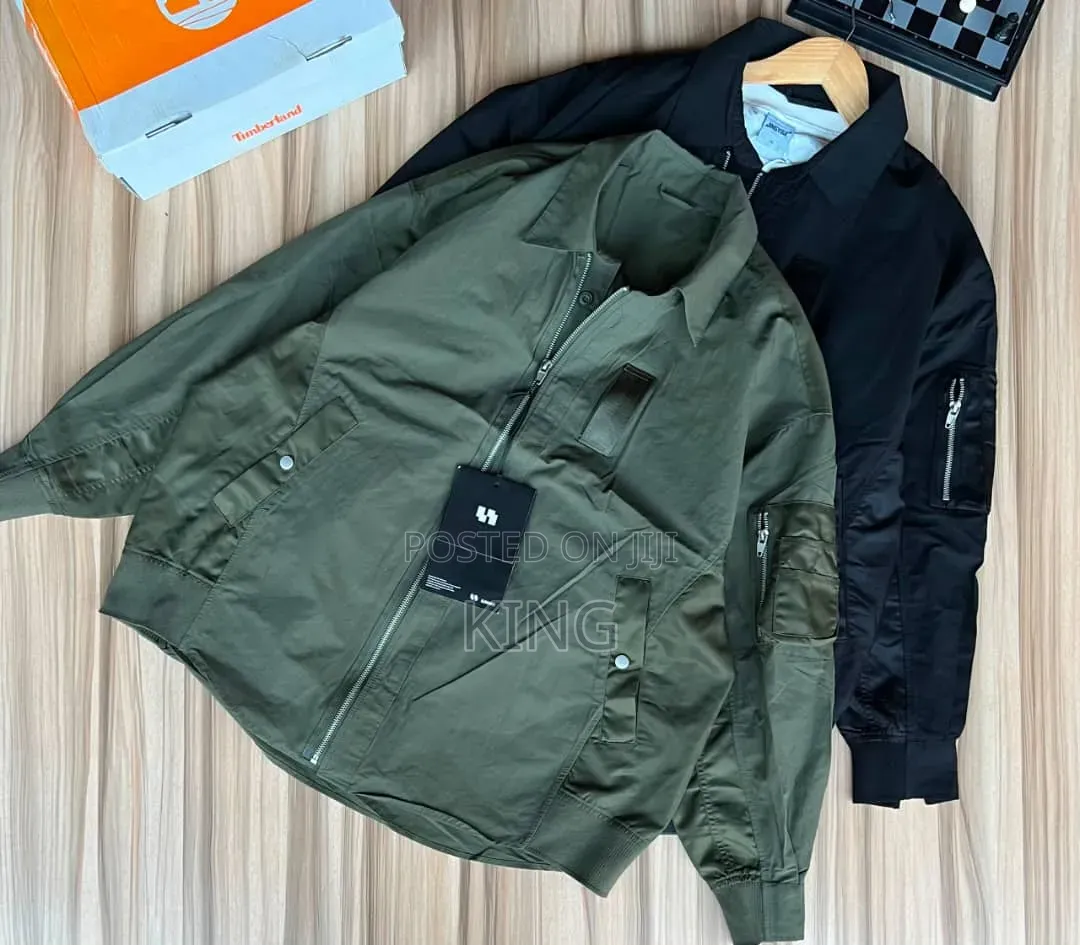 Windbreaker-Style Fabric Jack On. Jacket Shirt