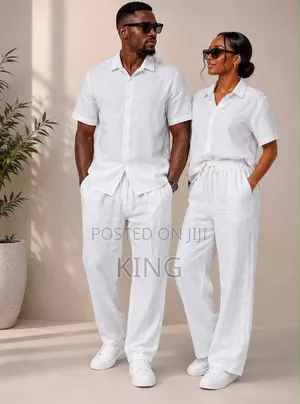 COOFANDY Men's, Women's 2 Piece Linen Outfit,
