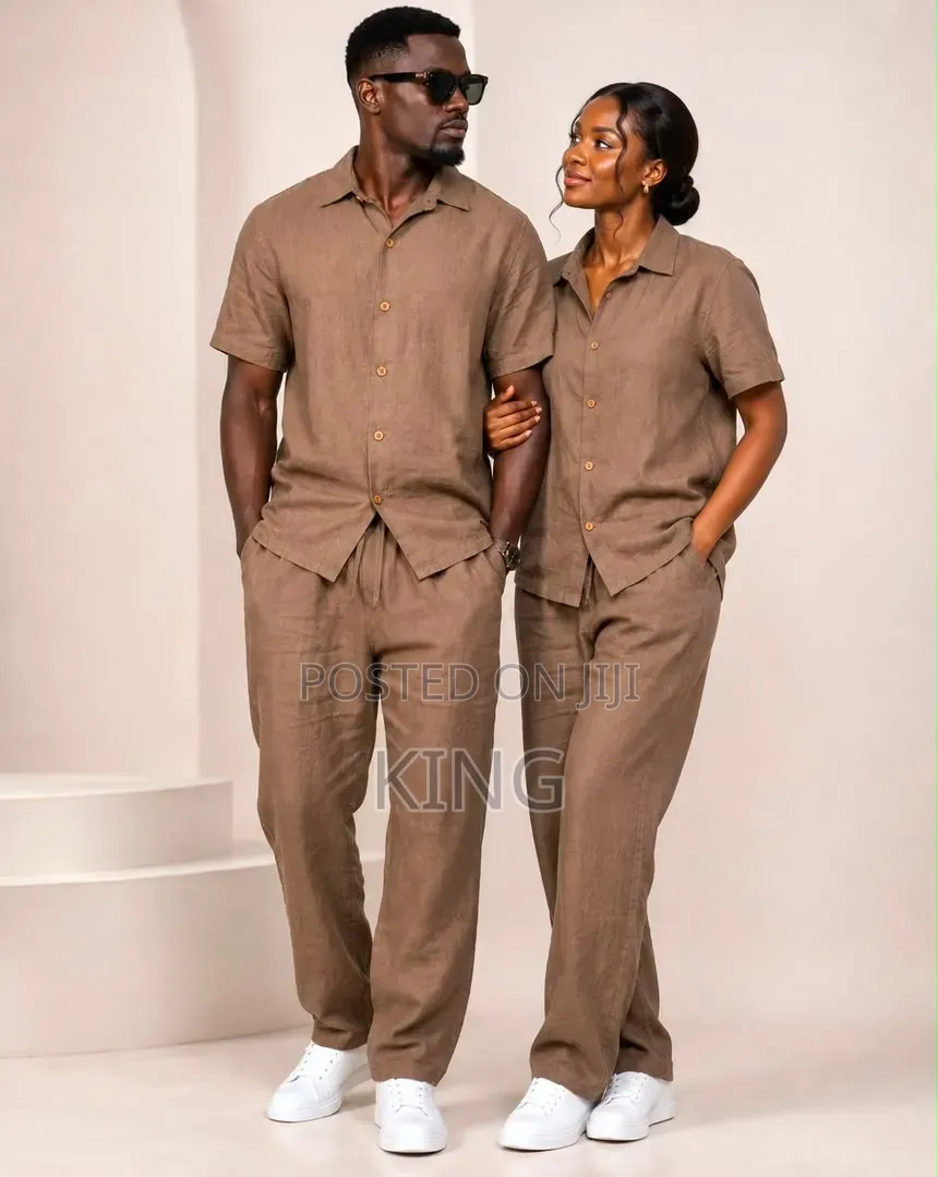 COOFANDY Men's, Women's 2 Piece Linen Outfit,