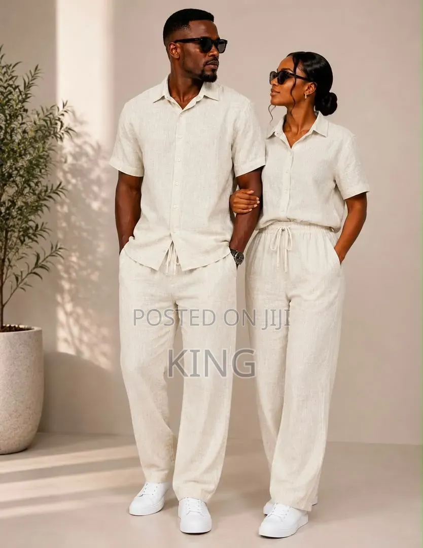 COOFANDY Men's, Women's 2 Piece Linen Outfit,