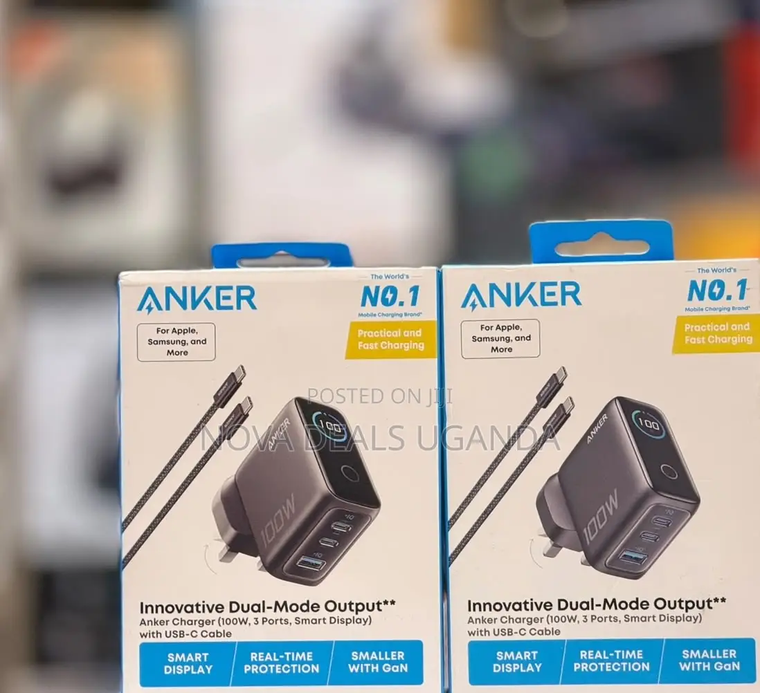 Anker 100W Smart Display USB C Charger, 3 Port Gan Wall Adapter