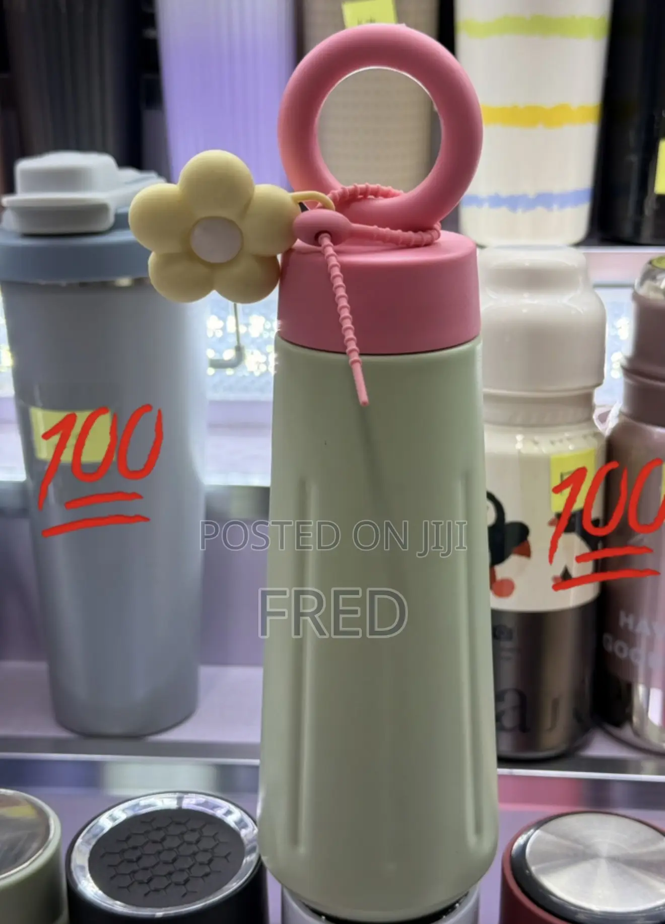 Goodgudi Loop Charm Water Bottle Is a 400ml Stainless Steel Flask