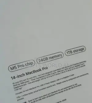 New Laptop Apple MacBook Pro 24GB Apple M5 Pro SSD 1T