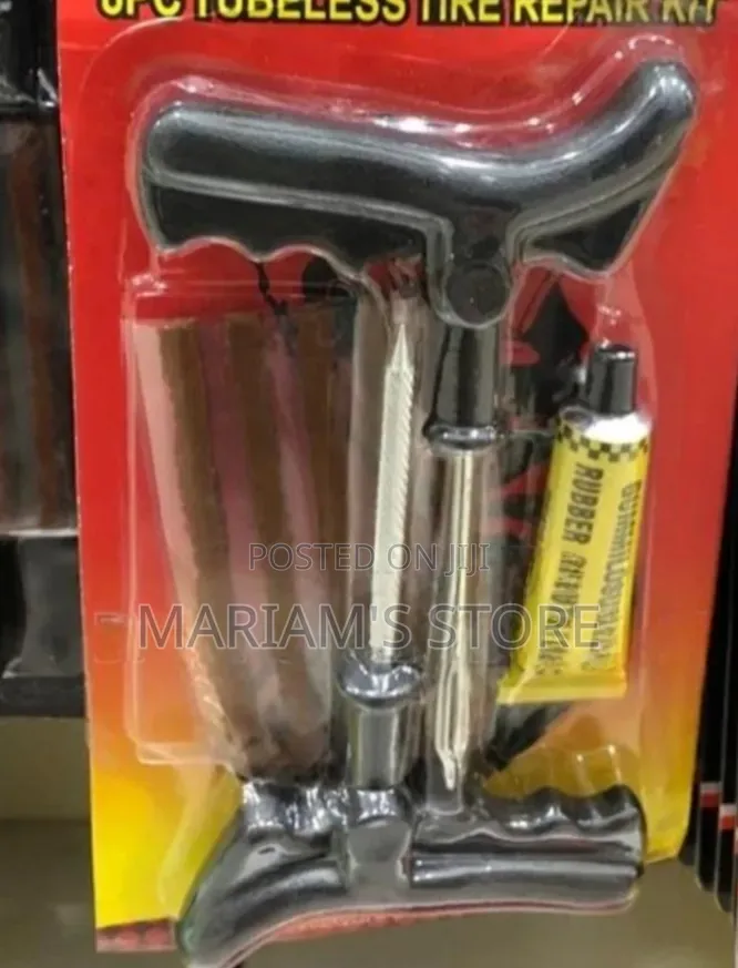 Tubeless Tire Repair Kit for Flat Repairs on Cars, Motorcycles