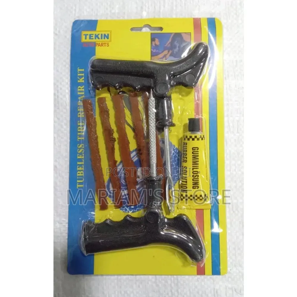 Tubeless Tire Repair Kit for Flat Repairs on Cars, Motorcycles