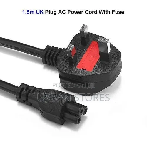 AC 3 Pin Laptop Notebook Adapter Power Cord Cable - Black