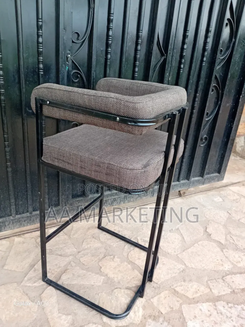 Metallic Bar Kitchen Counter Shop Counter Chairs