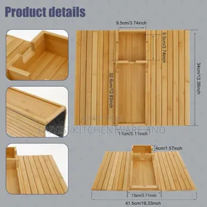Bamboo Couch Cup Holder, Foldable and Anti-Slip for Drink, Coffee, Cup