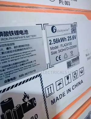 2.56kwh (100ah) 24volts Lithium Iron Phosphate Battery.