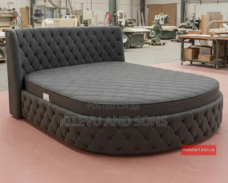 Oval Bed With Hard Head Board