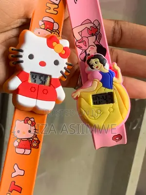 Silicone Slap Band Digital Watches for Children Featuring Characters