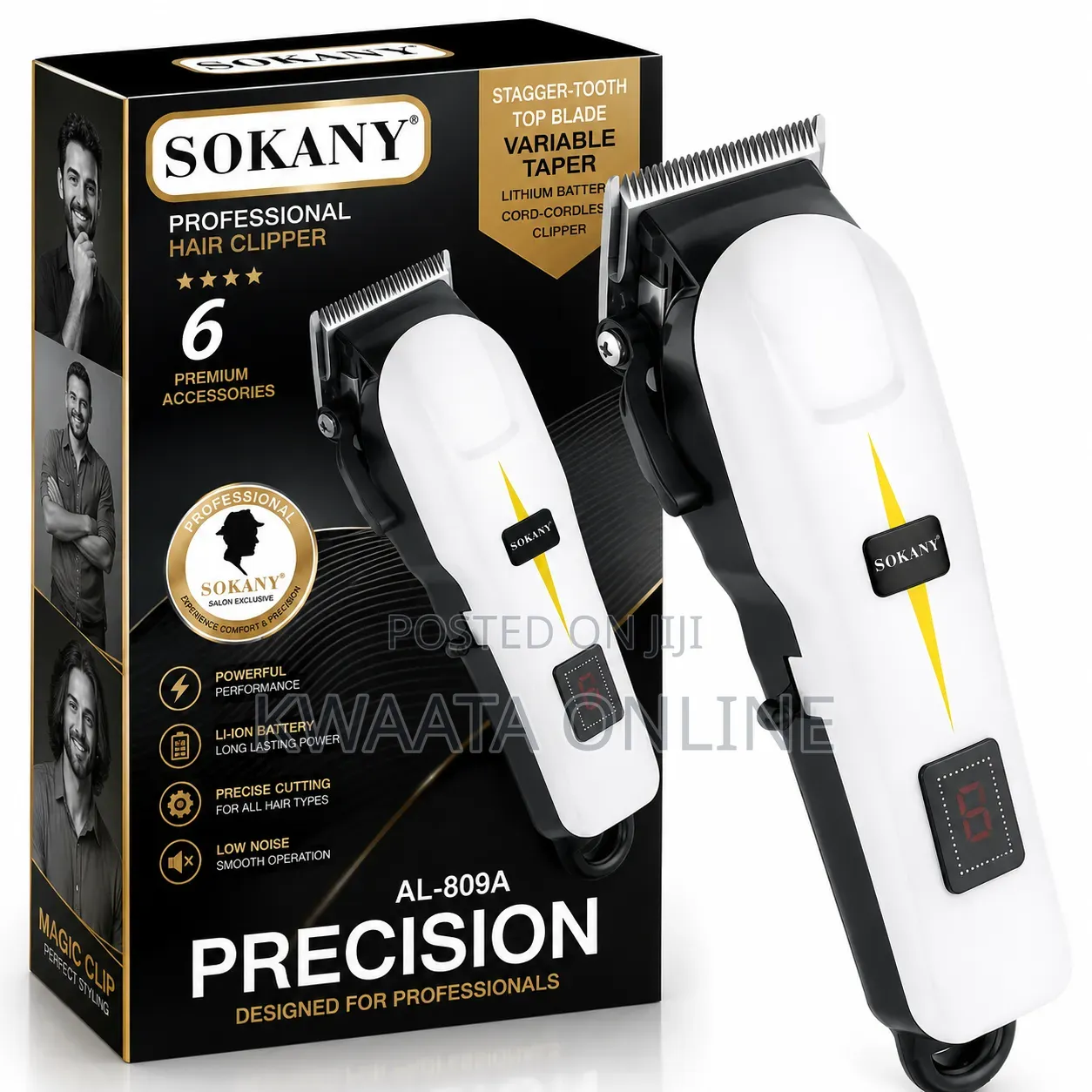 Sokany Cordless Hair Clipper Precision Trimmer Shaving Machine AL-809A