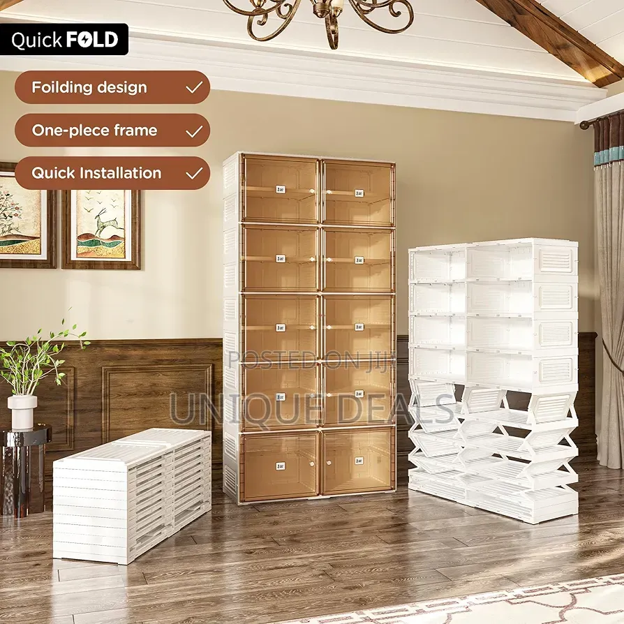 Portable Shoe Rack Organizer for Closet Entryway, Stackable