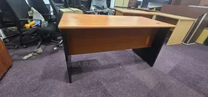 Two-Tone Brown and Black Office Table 140cm