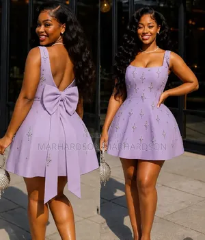 Backless Short Bowtie Dress