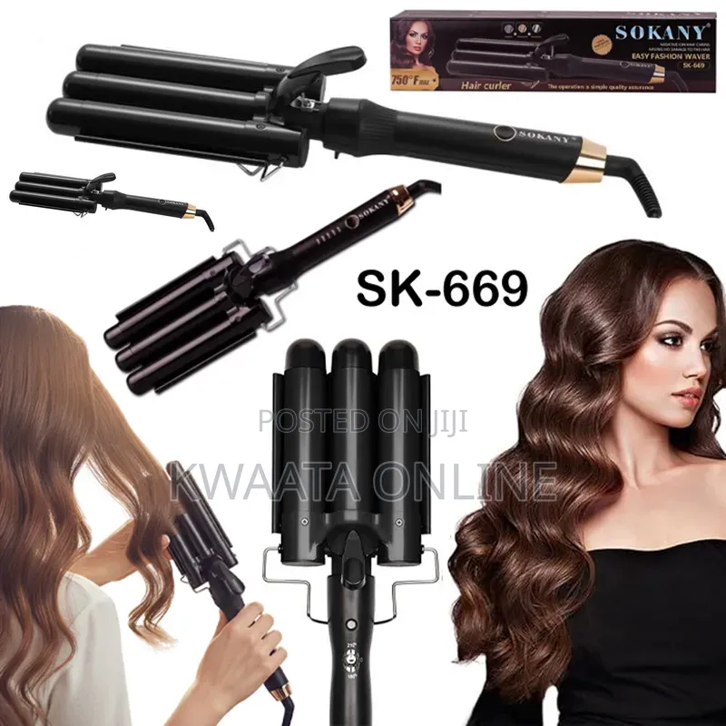Sokany SK-669 Triple Hair Curler 25mm Water Wave 750F