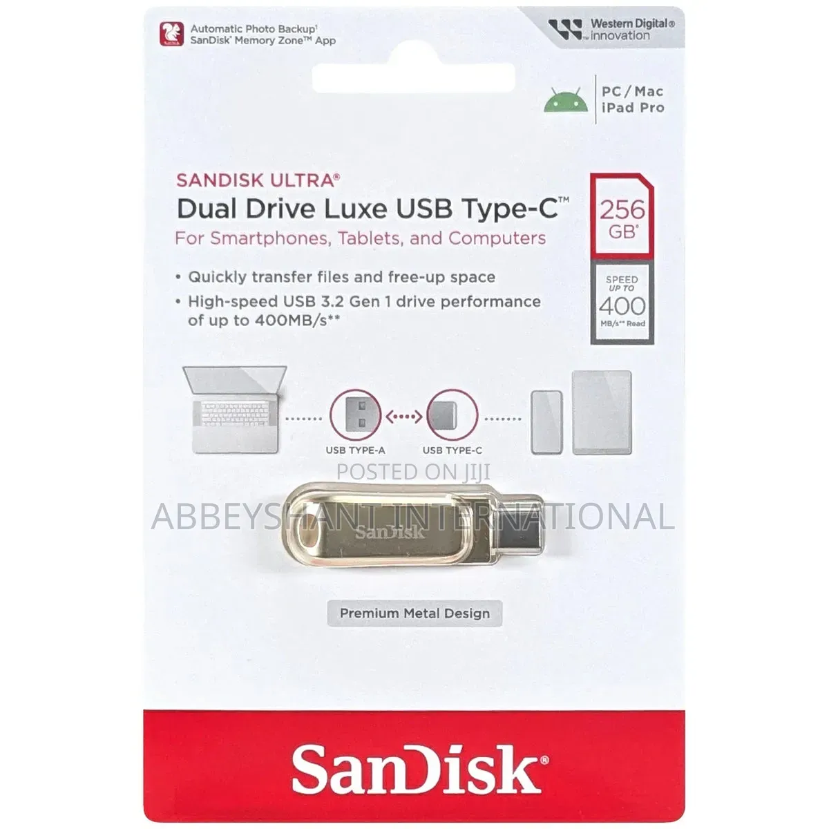 SanDisk Ultra Dual Drive Luxe USB Type-C Flash Drives 256GB