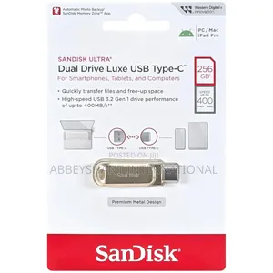 SanDisk Ultra Dual Drive Luxe USB Type-C Flash Drives 256GB