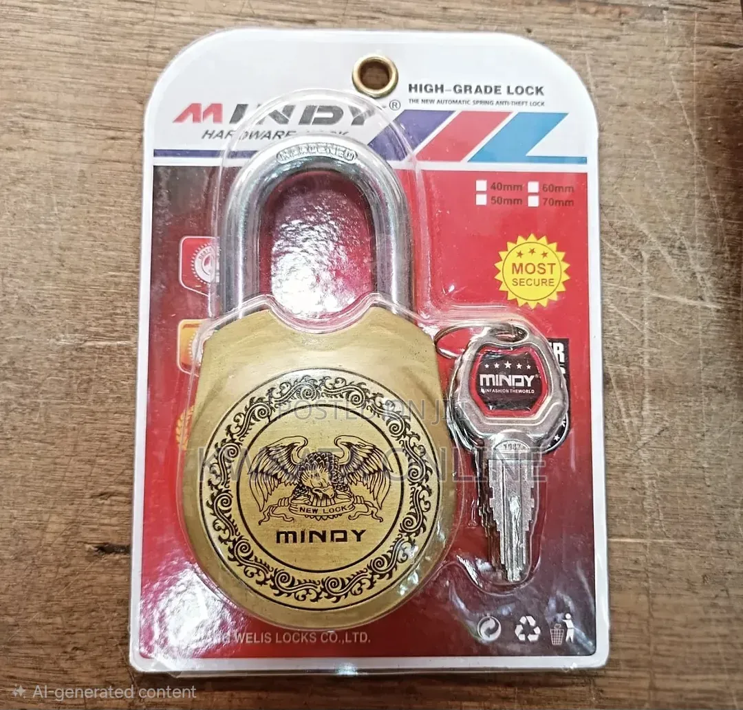 Mindy Antique Zinc Alloy Padlock With 4 Keys Heavy Duty Lock 70mm