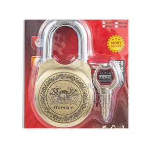 Mindy Antique Zinc Alloy Padlock With 4 Keys Heavy Duty Lock 70mm