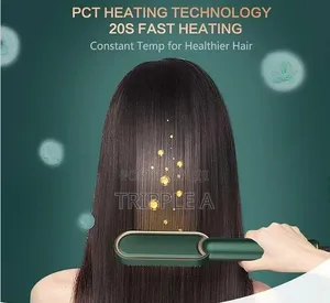2 in 1 Hair Straightener Comb Straightener Brush Curler