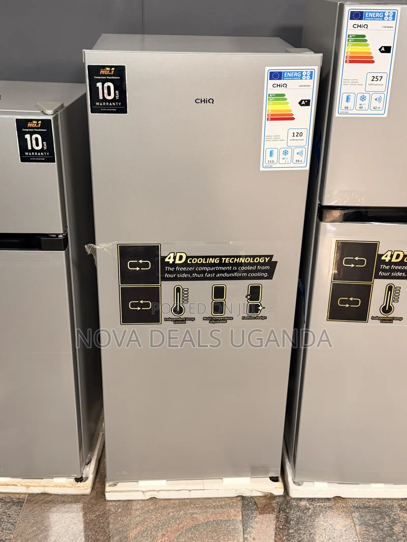 Chiq 195 Litres Single Door Refrigerator-Silver